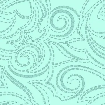 Vector geometric texture of turquoise color with a black stroke on a marine p Stock-Illustration