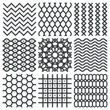 Vector geometric textures Stock Illustration