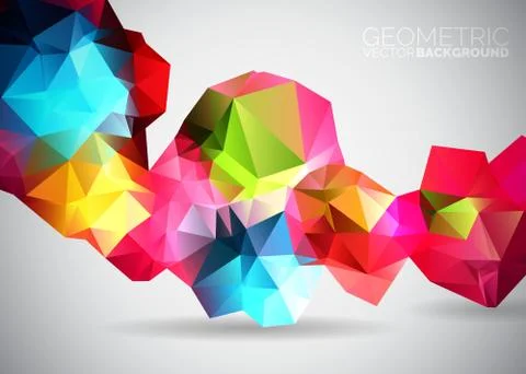 Vector geometric triangles background Stock Illustration