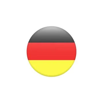 Vector - Germany Flag Glossy Button Stock Illustration