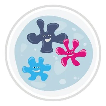 Vector germs cell illustration isolated on white background Stock Illustration