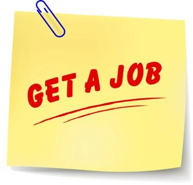 Vector get a job message Stock Illustration