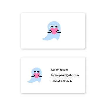 Vector ghost in bold line style . Editable illustration Stock Illustration