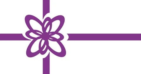 Vector Gift bow purple Stock Illustration
