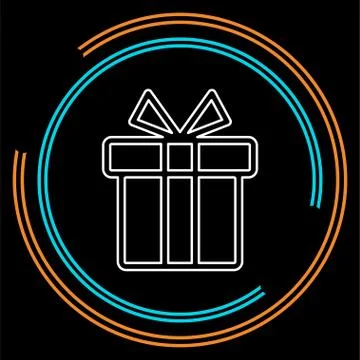 Vector gift box, holiday present package Stock Illustration