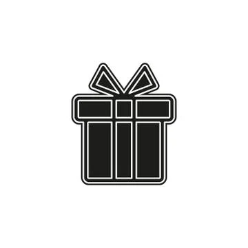 Vector gift box, holiday present package Illustrazione stock