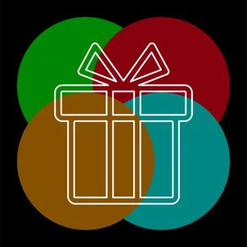 Vector gift box, holiday present package Stock Illustration