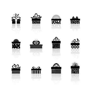 Vector gift box icons Stock Illustration