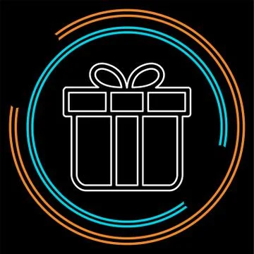 Vector Gift box illustration isolated - holiday present graphic symbol - gift Stock Illustration