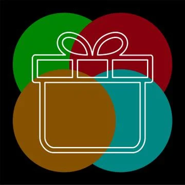 Vector Gift box illustration isolated - holiday 스톡 일러스트