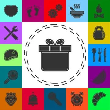 Vector Gift box illustration isolated Illustrazione stock