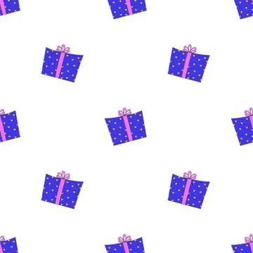 Vector gift boxes seamless pattern Stock Illustration