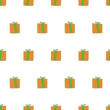 Vector gift boxes seamless pattern Illustrazione stock