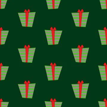 Vector gift boxes seamless pattern Stock Illustration
