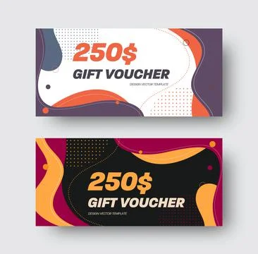 Vector gift card design with abstract design. Stock Illustration