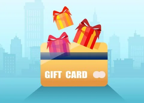 Vector of a gift loyalty reward program card Stockillustratie