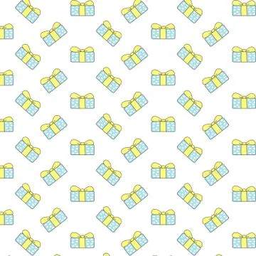 Vector Gift Pattern on white background 스톡 일러스트