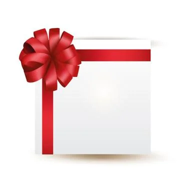 Vector gift with red bow Stock Illustration