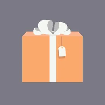Vector gift with tag Stock Illustration