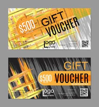 Vector gift voucher, card template Stock Illustration