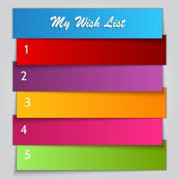 Vector Gift Wish List template Stock Illustration