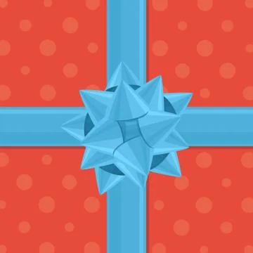 Vector gift wrapping with bow Stock Illustration