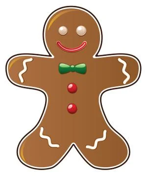 Vector gingerbread cookie Stock Illustration