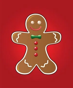 Vector gingerbread cookie Stock Illustration