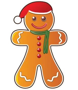 Vector gingerbread cookie Stock Illustration