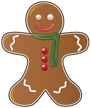 Vector gingerbread cookie Stock Illustration