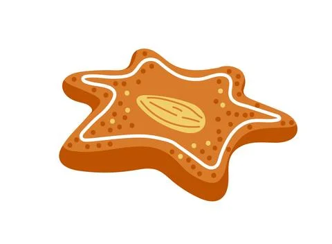 Vector gingerbread cookies in diffent form on white background.Christmas bicuits Stock Illustration