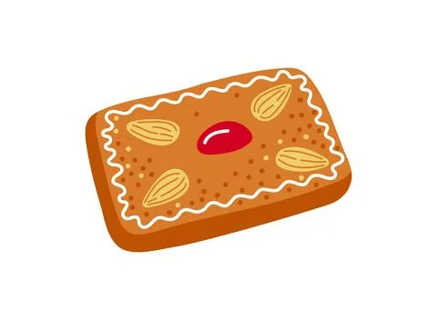 Vector gingerbread cookies in diffent form on white background.Christmas bicuits Stock Illustration