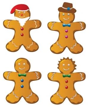 Vector gingerbread cookies Stock Illustration