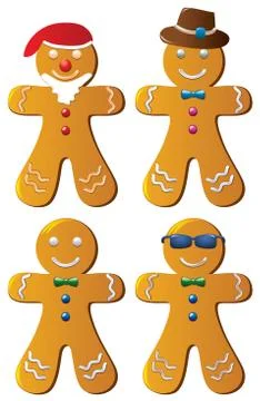 Vector gingerbread cookies Stock Illustration