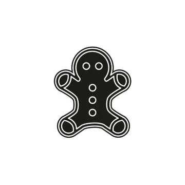 Vector gingerbread man icon. Web Icon. Stock Illustration