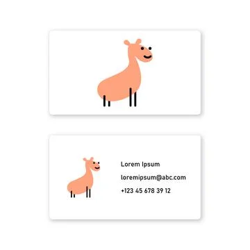 Vector giraffe in bold line style . Editable illustration Stock Illustration