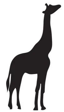 Vector Giraffe Silhouette Illustrazione stock