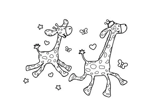 Vector giraffes Stock Illustration