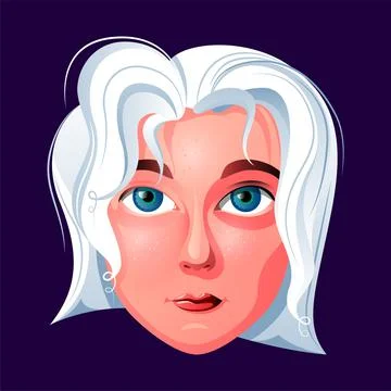 Vector girl in gradient style Stock Illustration