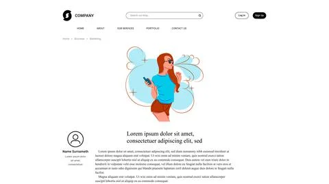 Vector girl with vape in shadow of sharp lines style . Editable illustration Stock Illustration