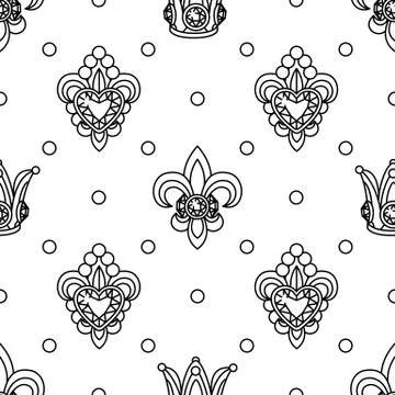 Vector girlish seamless pattern Illustrazione stock