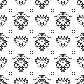 Vector girlish seamless pattern Stockillustratie