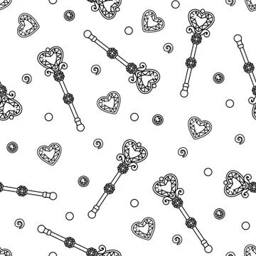 Vector girlish seamless pattern Stock Illustration
