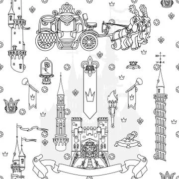 Vector girlish seamless pattern Stock Illustration