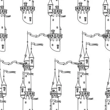 Vector girlish seamless pattern Stock Illustration