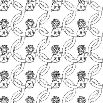 Vector girlish seamless pattern Stock Illustration
