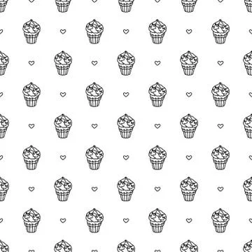 Vector girlish seamless pattern Stock Illustration