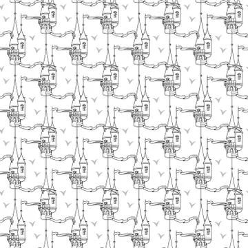 Vector girlish seamless pattern Stock Illustration