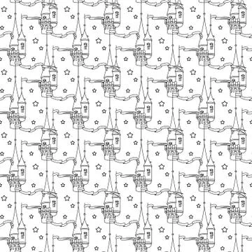 Vector girlish seamless pattern Stock Illustration