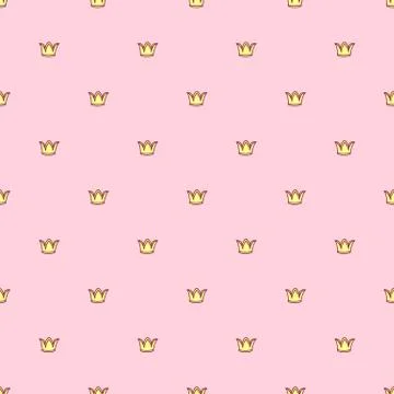 Vector girlish seamless pattern Stock Illustration